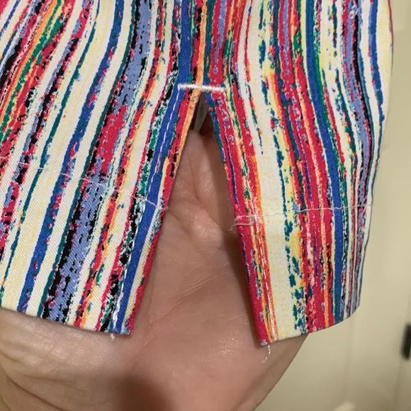 Westbound Petites sz2 multi colored stripe pants - Picture 5 of 9